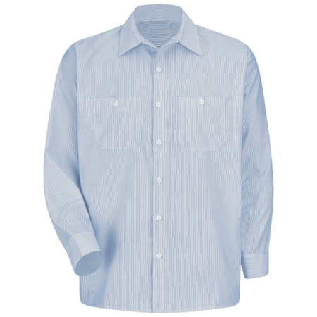 Mens Ls Wh/Bl Stripe Workshirt, 3XL MPN:SL10WB XLN3XL
