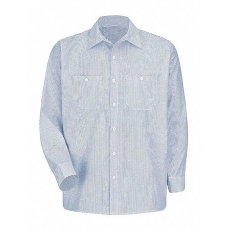 Mens Ls Wh/Bl Stripe Workshirt, XXL MPN:SL10WB XLNXXL