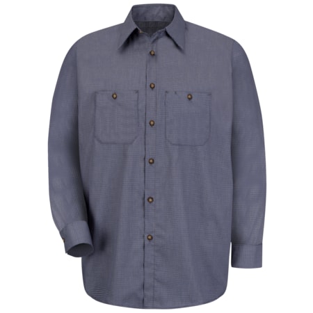 Men's Long Sleeve Uniform Shirt, 65% Polyester/35% Cotton, Button Fronts, 2 Pocket(s), M MPN:SP10EX LN M