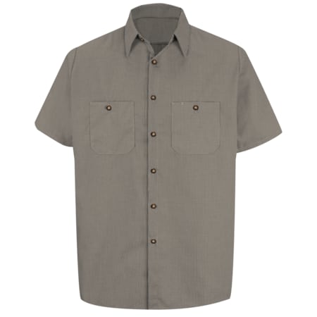 Short Sleeve Microcheck Uniform Shirt, 65% Polyester / 35% Combed Cotton, Button Fronts, XL MPN:SP20KB SSLXL