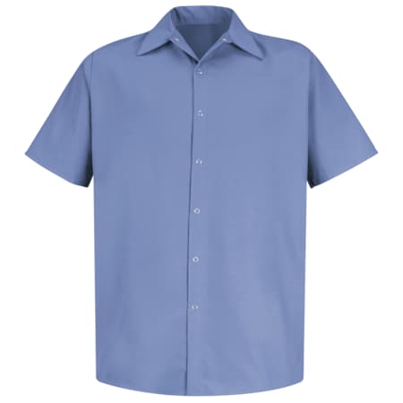 Men's Mens Ss Lt Blue Work Shirt No Pkts, L, Cotton/Polyester, Snap, 0 Pocket(s), Light Blue, L MPN:SP26LB SS L