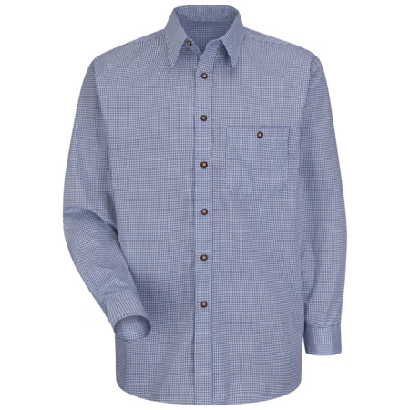 Mns Ls Blue/Cream Mini Plaid Shirt, L MPN:SP74WB L 323