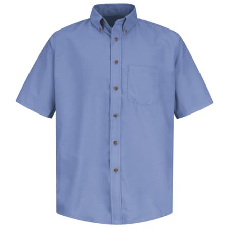 Men's Mns Ss Button Down Poplin Shirt, Lb, L, Cotton/Polyester, Button Fronts, 1 Pocket(s), L MPN:SP80LB SS L