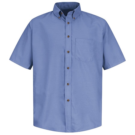 Men's Mns Ss Button Down Poplin Shirt, Lb, M, Cotton/Polyester, Button Fronts, 1 Pocket(s), M MPN:SP80LB SS M