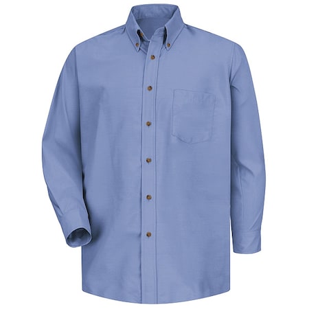 Men's Mns Ls Button Down Poplin Shirt-Lb, M, Cotton/Polyester, Button Fronts, 1 Pocket(s), M MPN:SP90LB M 323