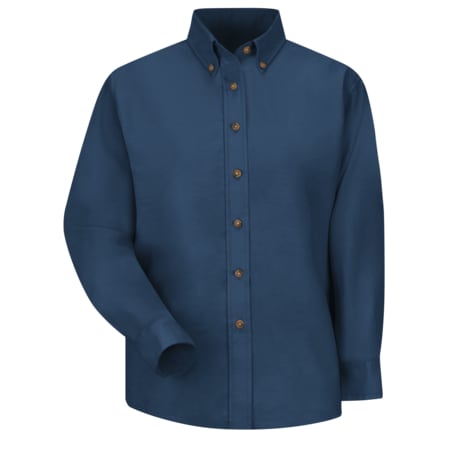 Women's Long Sleeve Work Shirt, Cotton/Polyester, Button Fronts, 0 Pocket(s), Navy, S MPN:SP91NV RG 6