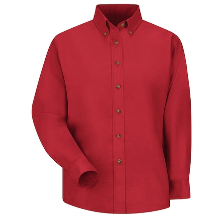 Women's Long Sleeve Work Shirt, Cotton/Polyester, Button Fronts, 0 Pocket(s), Red, S MPN:SP91RD RG 6