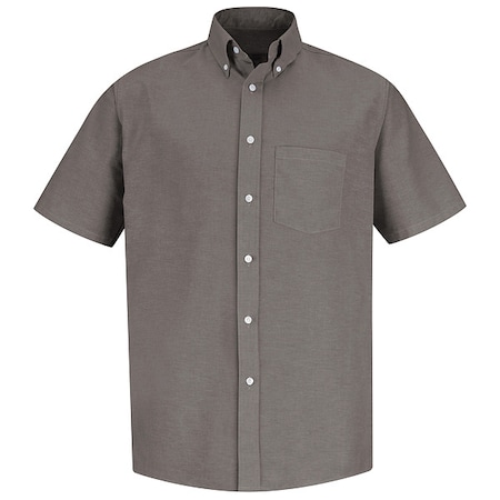 Men's Mens Gray Ss Dress Shirt 60/40, Cotton/Polyester, Button Fronts, 1 Pocket(s), Gray, XL MPN:SR60GY SS 175