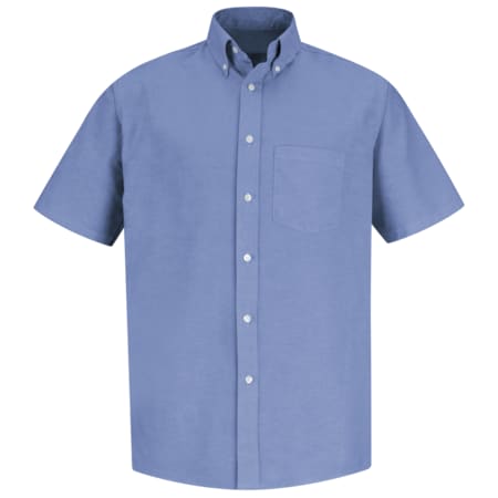 Men's Mens Lt Blu Drs Shirt 60/40 Oxf, Cotton/Polyester, Button Fronts, 1 Pocket(s), Light Blue MPN:SR60LB SSL205