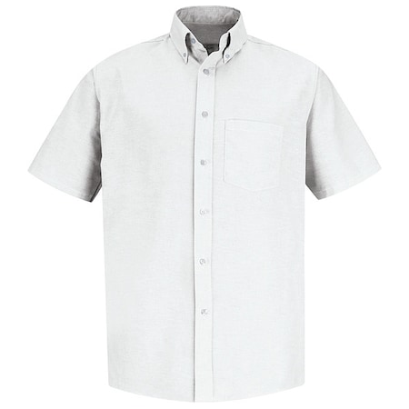 Men's Mens White Drs Shirt 60/40 Oxford, Cotton/Polyester, Button Fronts, 1 Pocket(s), White, 2XL MPN:SR60WH SS 18