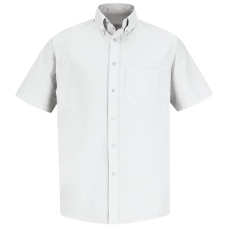 Men's Mens White Drs Shirt 60/40 Oxford, Cotton/Polyester, Button Fronts, 1 Pocket(s), White, 6XL MPN:SR60WH SS 225