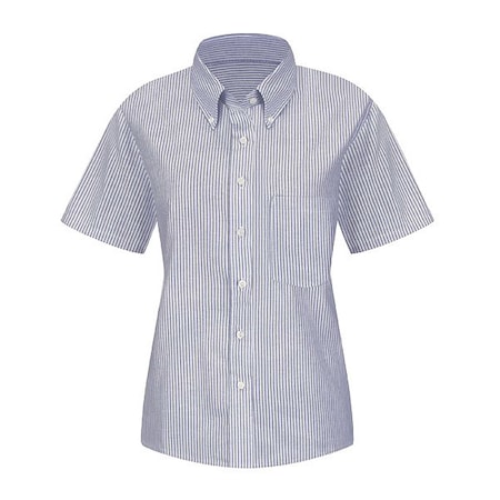 Short Sleeve Dress Shirt, 60% Combed Cotton/40% Polyester, Blue/White Stripe, 2 MPN:SR61BS SS 2