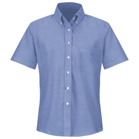 Short Sleeve Dress Shirt, 60% Combed Cotton/40% Polyester, Light Blue, 14 MPN:SR61LB SS 14