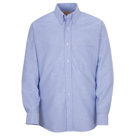 Men's Mens Lt Blu Drs Shirt 60/40 Oxf L/S, Cotton/Polyester, Button Fronts, 1 Pocket(s), Light Blue MPN:SR70LB 16 36