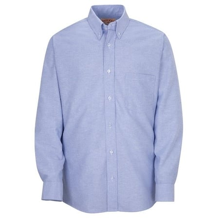 Men's Mens Lt Blu Drs Shirt 60/40 Oxf L/S, Cotton/Polyester, Button Fronts, 1 Pocket(s), Light Blue MPN:SR70LB 21536