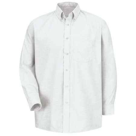 Men's Mens White Drs Shirt 60/40 Oxf L/Sl, Cotton/Polyester, Button Fronts, 1 Pocket(s), White, XL MPN:SR70WH 17536