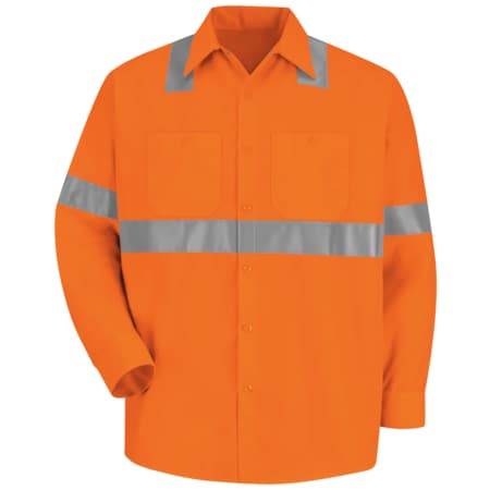 Ls Hi-Viz Workshirt - Ansi Class 2, XXL MPN:SS14O2 LN XXL