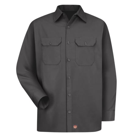 Men's Mens Ls Twill 65/35 Work Shirt-Ch, M, Cotton/Polyester, Button Fronts, 2 Pocket(s), Charcoal MPN:ST52CH RG M