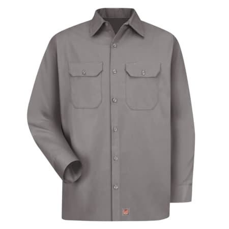 Men's Mens Ls Twill 65/35 Work Shirt-Sv, L, Cotton/Polyester, Button Fronts, 2 Pocket(s), Silver, L MPN:ST52SV RG L
