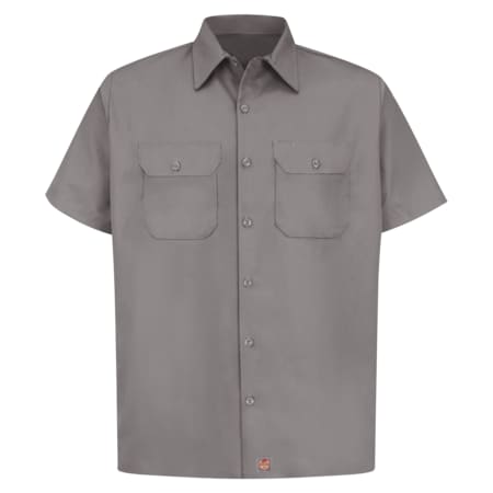 Men's Mens Ss Twill 65/35 Work Shirt-Sv, L, Cotton/Polyester, Button Fronts, 2 Pocket(s), Silver, L MPN:ST62SV SS L