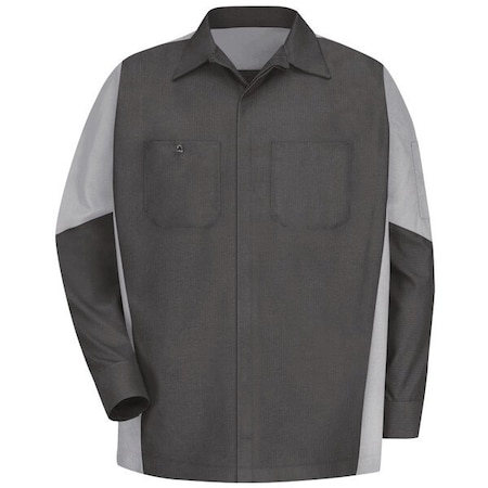 U Ls 65/35 Crew Shirt - Ch/Gray, L MPN:SY10CG LN L