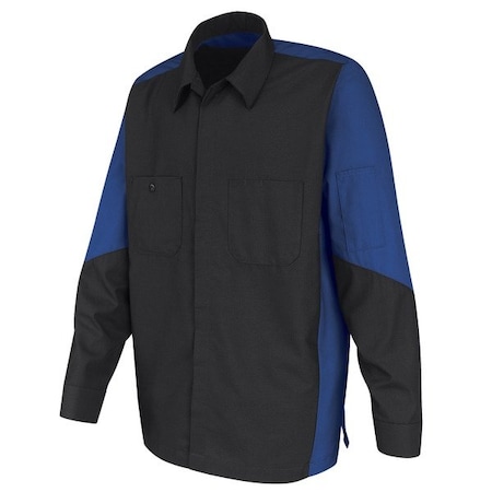 U Ls 65/35 Crew Shirt - Ch/Royal, L MPN:SY10CR LN L