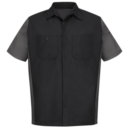 U Ss 65/35 Crew Shirt - Blk/Charc, M MPN:SY20BC SS M