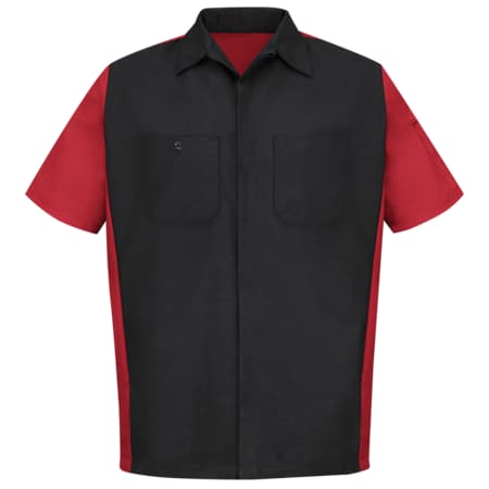 U Ss 65/35 Crew Shirt - Blk/Red, L MPN:SY20BR SS L