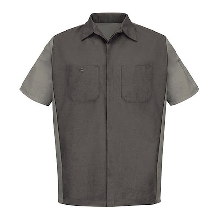 U Ss 65/35 Crew Shirt - Ch/Gray, L MPN:SY20CG SS L