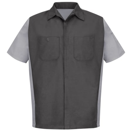 U Ss 65/35 Crew Shirt - Ch/Gray, S MPN:SY20CG SS S