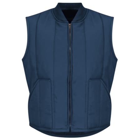 Mens Navy Quilted Vest Patch Pocket, Cotton/Polyester, Zipper, Navy, XL MPN:VT22NV LN XL