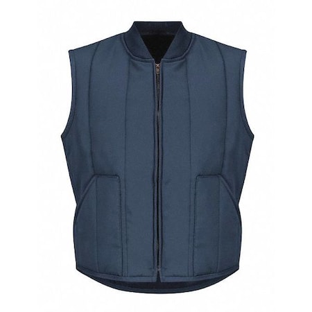 Mens Navy Quilted Vest Patch Pocket, Cotton/Polyester, Zipper, Navy, 2XL MPN:VT22NV LN XXL
