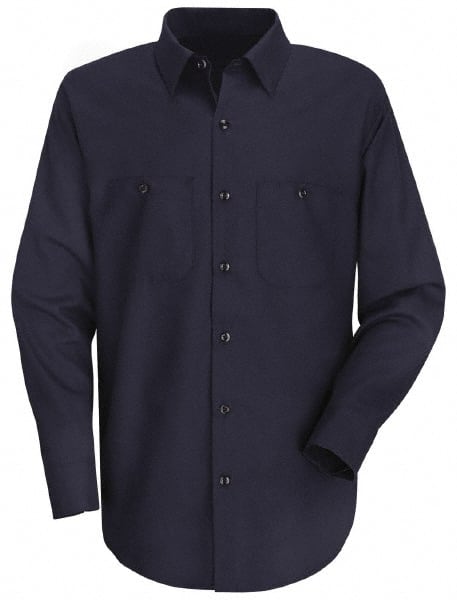 Work Shirt: General Purpose, Medium, Cotton, Blue, 2 Pockets MPN:SC30NV RG M