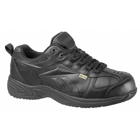 Men's Athletic Shoe, 11.5 M, Leather, Black MPN:RB1865