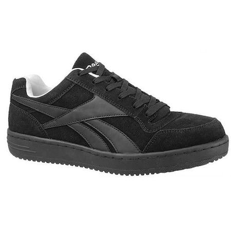 Women's Athletic Shoe, Steel Toe, Leather Upper, Rubber Outsole, Lace Up, Black, 8 1/2 W MPN:RB191