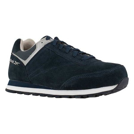 Women's Athletic Shoe, Steel Toe, Suede Upper, Rubber Outsole, Lace Up, Navy Blue, 10 1/2 W MPN:RB195