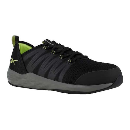 Men's Athletic Shoe, Steel Toe, Mesh Upper, Rubber Outsole, Lace Up, Black, 7 W MPN:RB2214