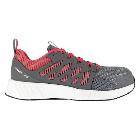 Women's 3 in Composite Toe Athletic Shoe, Gray/Red, 11, W, RB312 MPN:RB312