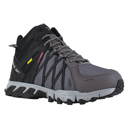 Men's Athletic High-Top Shoe, 4 1/2 Microfiber/Mesh Upper, Alloy Toe, Gray, RB3404 MPN:RB3404