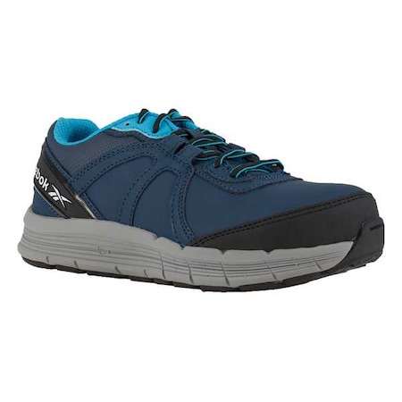 Women's Athletic Shoe, 9 Leather, Mesh Upper, Steel Toe, Low H, Light Blue/Navy, RB354 MPN:RB354