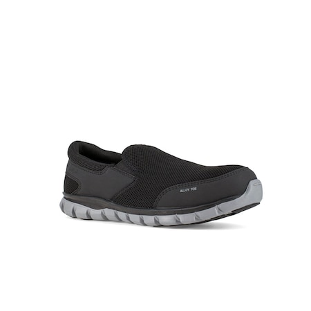 Men's Athletic Shoe, 12 W, Microfiber and Mesh, Black MPN:RB4037