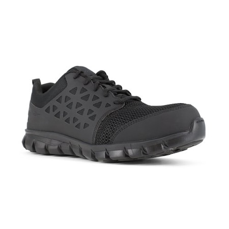 Men's Athletic Shoe, Composite Toe, Leather, Mesh Upper, Rubber Outsole, Lace Up, Black, 4 1/2 D MPN:RB4039