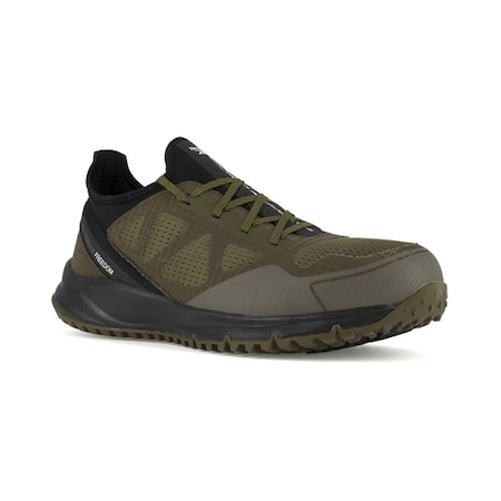 Men's Athletic Work Shoe, 11 M, Mesh and Ripstop, Sage and Black MPN:RB4092