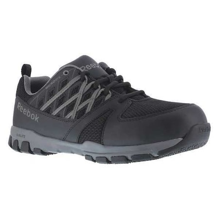 Sublite Work, Women's Athletic Shoe, 8 M, Leather, 3 in Height, Black MPN:RB415