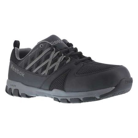 Sublite Work, Women's Athletic Shoe, 6 W, Leather, 3 in Height, Black MPN:RB415
