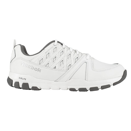 Sublite Work, Women's Athletic Shoe, 7 1/2 W, Leather, White MPN:RB424