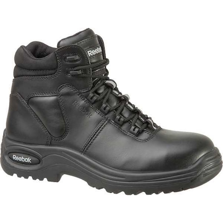 Trainex, Men's 6-Inch Work Boot, 4, W, Leather, 6 in Height, Black MPN:RB6750