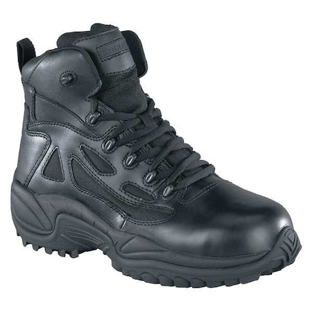 Men's Leather/Fabric Upper, Rubber Outsole, Composite Toe, Side Zipper, Black, 8-1/2 W MPN:RB8674
