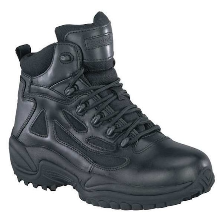 Men's Rubber Outsole, Plain Toe, Lace Up, Black, 8 1/2 M MPN:RB8688