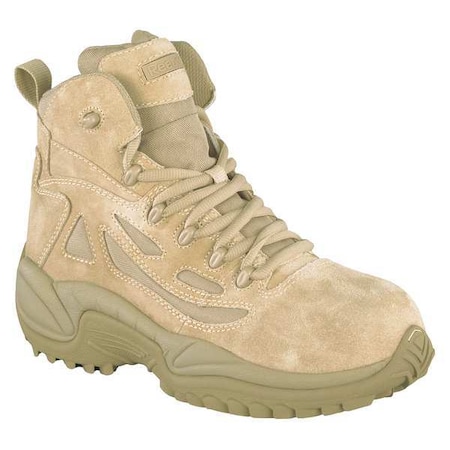 Military/Tactical Boot, Leather/Fabric Upper, Rubber Outsole, Composite Toe, Side Zipper, 6 W MPN:RB8694